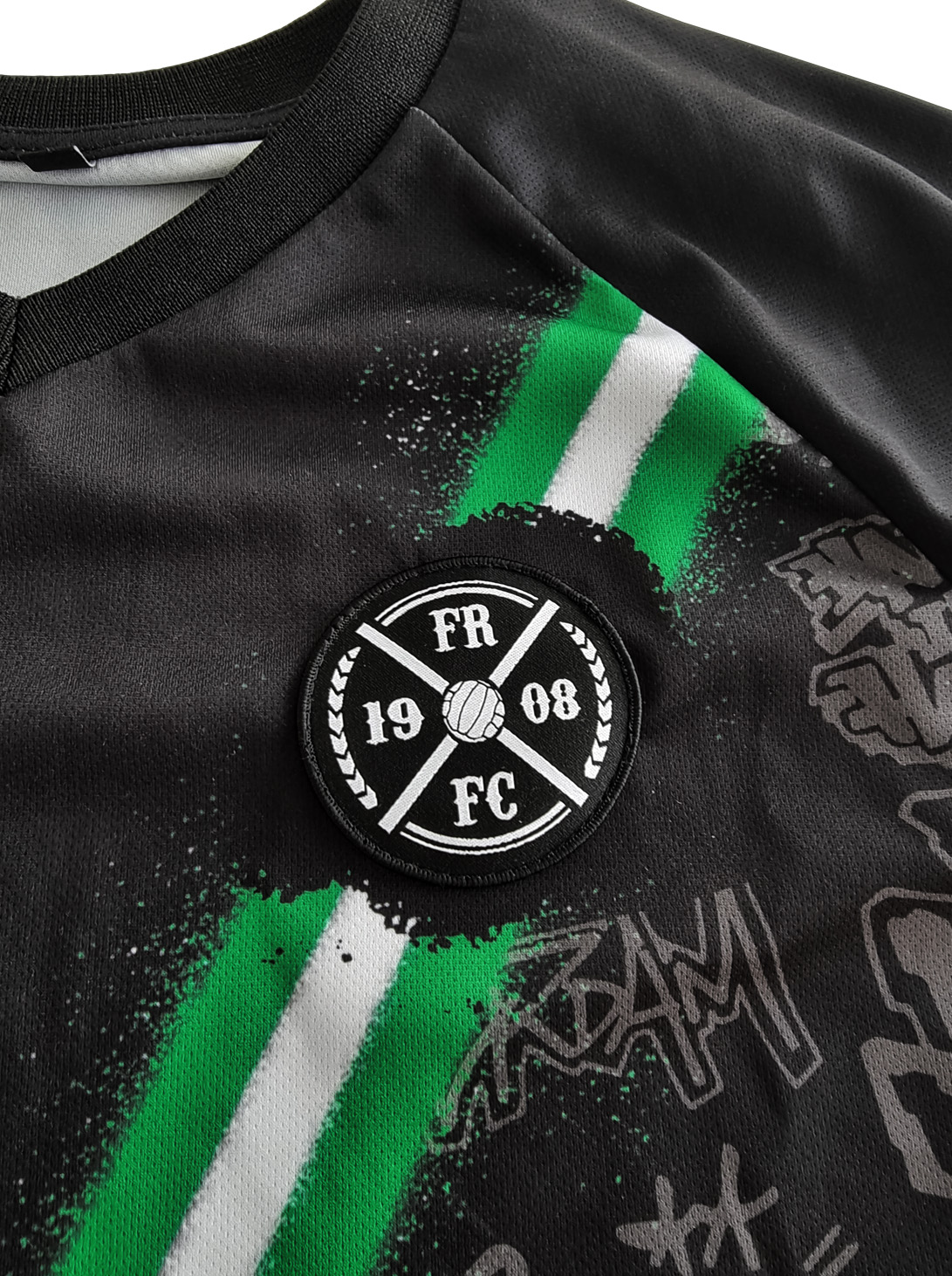 FRFC1908 Sportshirt Rotterdam - 2022 - Kruislogo Detailfoto