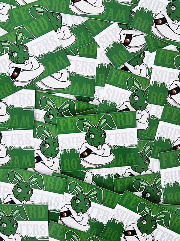 Groene Haas Stickers, Groen-Wit-Groen