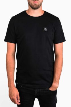 Casual T-Shirt (Kruislogo label) - Zwart