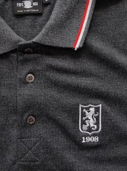 FRFC1908 Polo - Grijs (rood/wit) - Detail