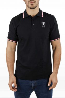 Double Tipped Polo, Rood/Wit (zwart)