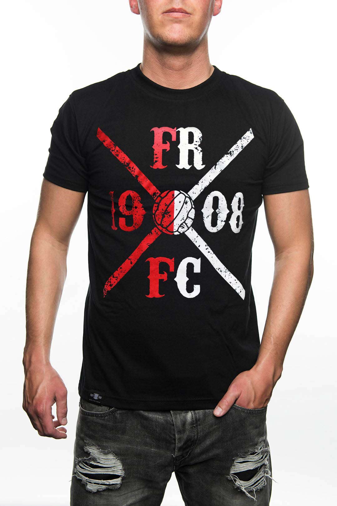 FRFC1908 Kruislogo shirt Rood/Wit