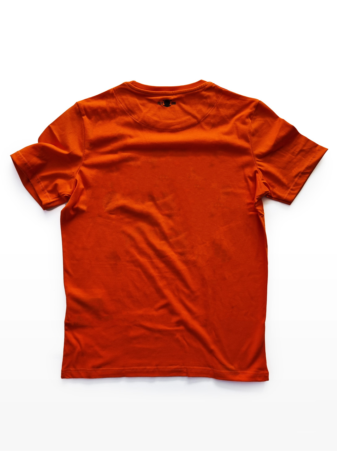 T-Shirt, Kruislogo Oranje met Zwarte Print