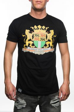 T-Shirt Stadswapen van Rotterdam, Zwart met Goud