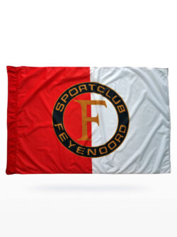 Vlag - Sportclub Feyenoord Rotterdam Rood-Wit, Gouden logo