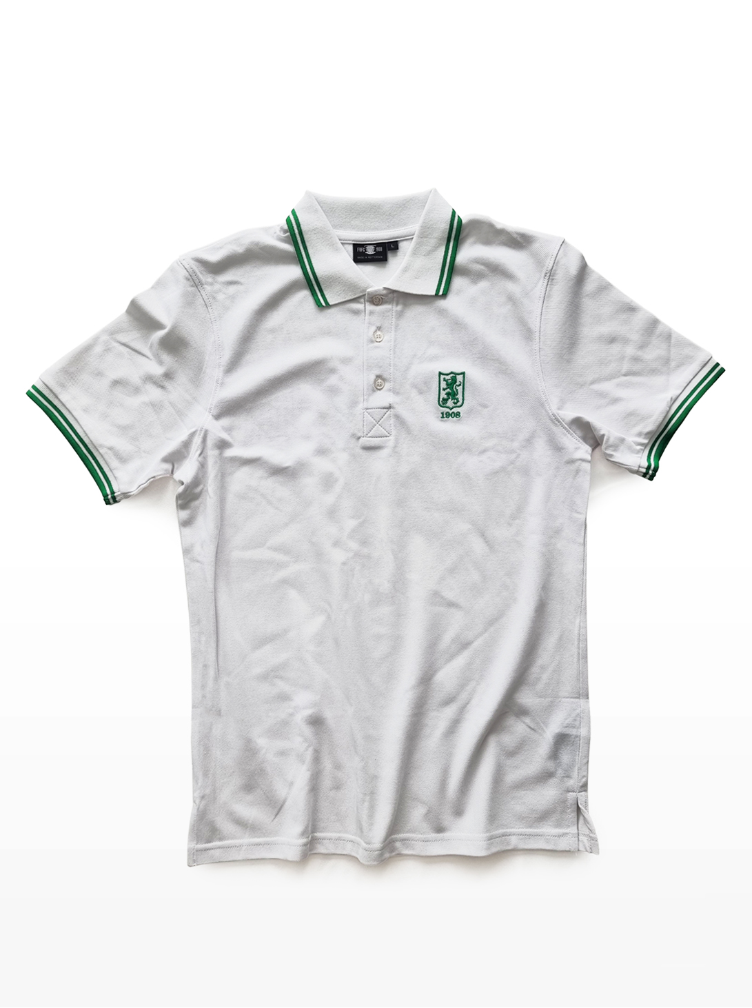 FRFC1908 Polo - Wit (groen/wit/groen) - Voorkant