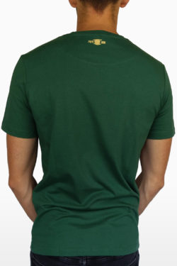 T-Shirt - Kruislogo Groen-Creme - Achterkant
